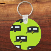 Porte-clés Camping remorques en vert (Recto)