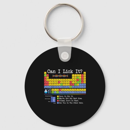 Porte-clés Can I Lick It Periodic Table Funny Science Teacher (Recto)