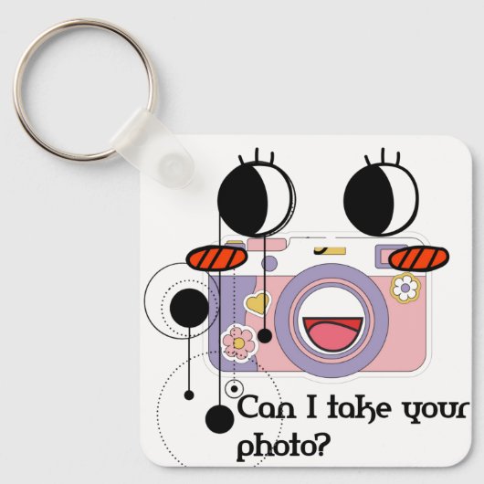 Porte-clés Can I take your photo? Camera art (Recto)