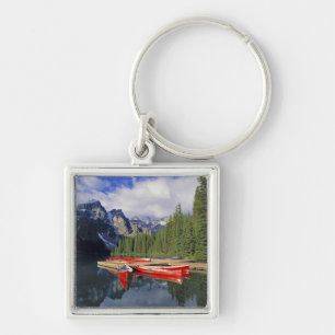 Porte-clés Canada, Alberta, lac Moraine. La surface vitreuse