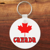 Porte-clés CANADA avec la feuille d'érable rouge (Recto)