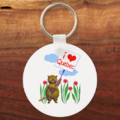 Porte-clés Canada Beaver Loves Québec (Recto)