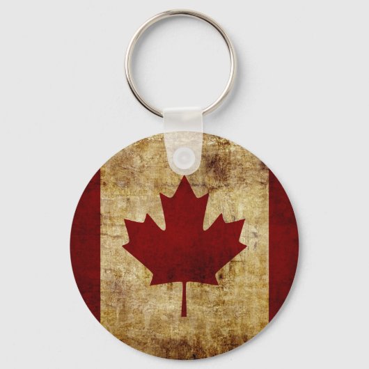 Porte-clés Canada / drapeau grunge (Recto)
