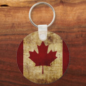 Porte-clés Canada / drapeau grunge (Recto)