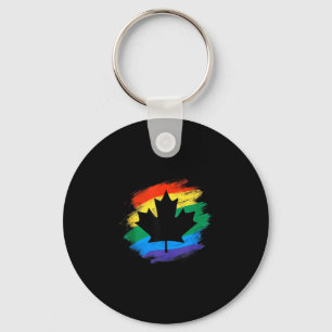 Porte-clés Canada feuille d'érable arc-en-ciel LGBTQ fierté v