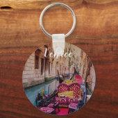 Porte-clés Canal avec gondole traditionnelle à Venise, Italie (Recto)