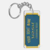 Porte-clés Canal Boat traditionnel Custom Boat Nom du bateau (Devant gauche)