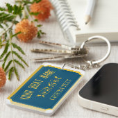 Porte-clés Canal Boat traditionnel Custom Boat Nom du bateau (Devant droit)