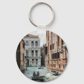 Porte-clés Canal de bateau de Venise (Verso)