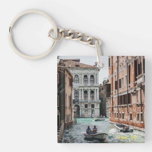 Porte-clés Canal de bateau de Venise (Devant)
