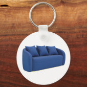 Porte-clés Canapé bleu moderne (Recto)