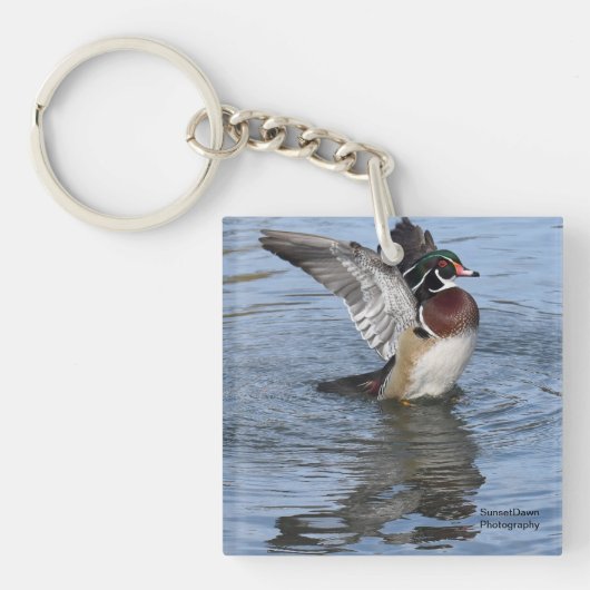 Porte-clés Canard à bois mâle (Devant)