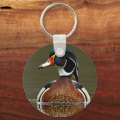 Porte-clés Canard à bois sur l'eau (Recto)