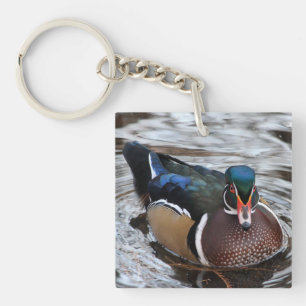 Porte-clés Canard à bois unique