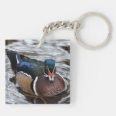 Porte-clés Canard à bois unique (Dos)