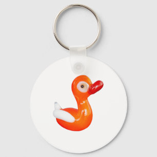 Porte-clés Canard baby shower orange