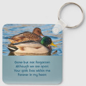 Porte-clés Canard colvert de souvenir mémorial (Dos)