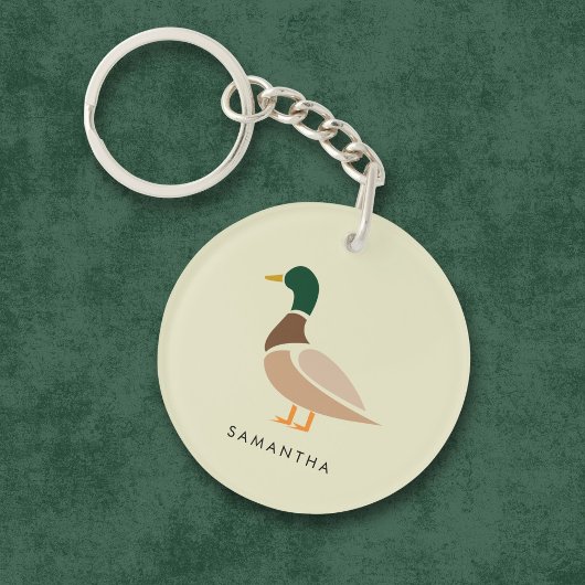 Porte-clés Canard Colvert Illustration Moderne Min