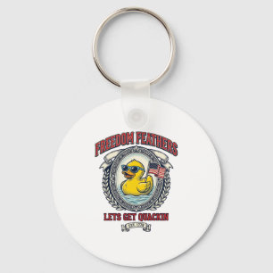 Porte-clés Canard de la liberté humour patriotique vintage