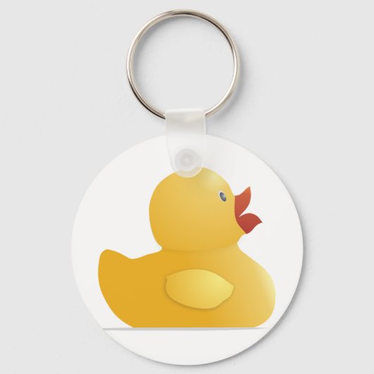 Porte-clés Canard en caoutchouc jaune (Recto)
