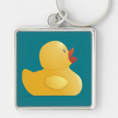 Porte-clés Canard en caoutchouc jaune (Devant)