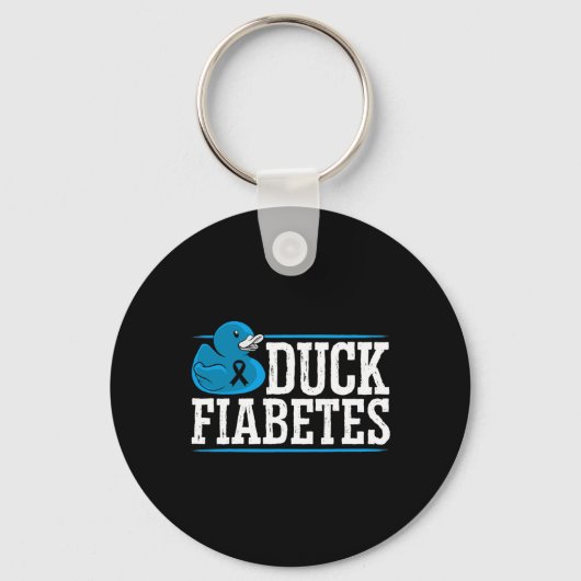 Porte-clés Canard Fiabète Diabète Mois de sensibilisation Ins (Recto)