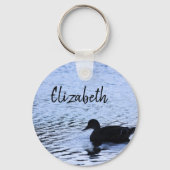 Porte-clés Canard solitaire Silhouette Faune Eau Des Ondes Ph (Recto)