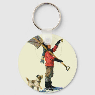 Porte-clés Canard souchet de neige