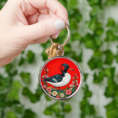 Porte-clés Canard vibrant illustré (Main)