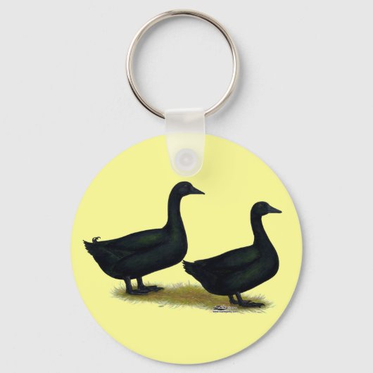 Porte-clés Canards : Cayugas noirs (Recto)