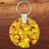 Porte-clés Canards en caoutchouc jaune mignon (Recto)