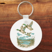 Porte-clés Canards volants Zone humide Faune Nature Chasse Ex (Recto)