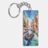 Porte-clés Canaux de Venise Italie Aquarelle (Devant gauche)