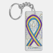 Porte-clés Cancer de la vessie Sensibilisation à l'angle Port (Devant gauche)