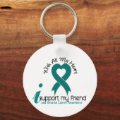 Porte-clés Cancer de l'ovaire Je soutiens Mon Ami (Recto)