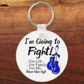 Porte-clés Cancer du côlon Je vais combattre (Recto)