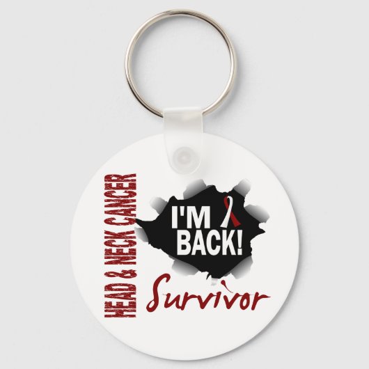 Porte-clés Cancer du cou de la tête 7 du survivant (Recto)
