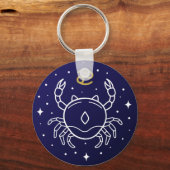 Porte-clés Cancer du crabe signe zodiaque (Recto)