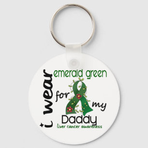 Porte-clés Cancer du foie Je porte du vert émeraude pour mon