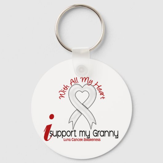 Porte-clés Cancer Du Poumon Je Supporte Ma Granny (Recto)