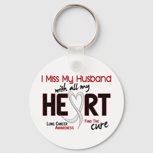Porte-clés Cancer Du Poumon Mon Mari Me Manque (Recto)