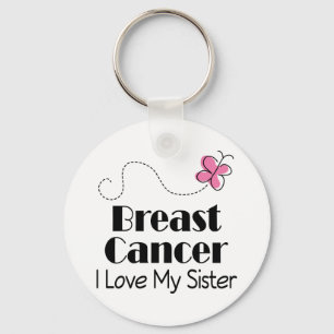 Porte-clés Cancer du sein J'aime ma soeur