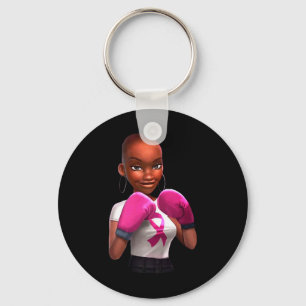Porte-clés Cancer du sein Jeune fille Boxer Guerrier Cancer d