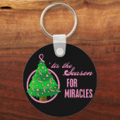 Porte-clés Cancer du sein Miracles de Noël (Recto)