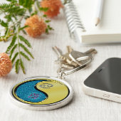 Porte-clés Cancer et coq métallique (Côté)