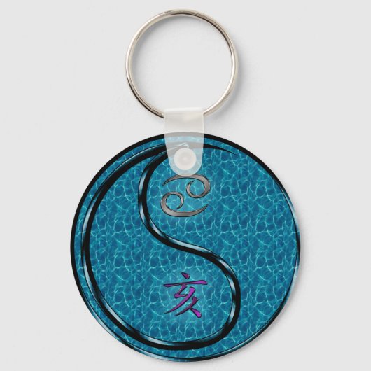 Porte-clés Cancer et plan d'eau (Recto)