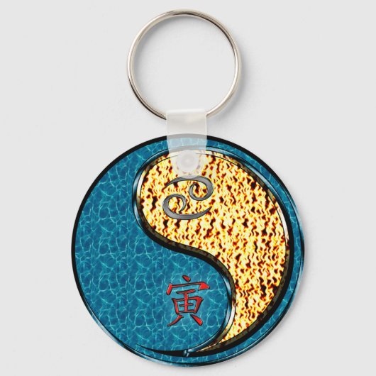 Porte-clés Cancer et tigre de feu (Recto)