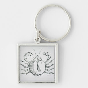 Porte-clés Cancer (le crabe) une illustration du 'poétique