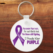Porte-clés Cancer Pancréatique Je Porte Fièrement Violet (Recto)