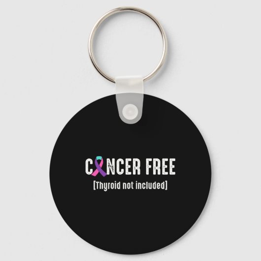 Porte-clés Cancer sans thyroïde Cancer Support Ribbon (Recto)